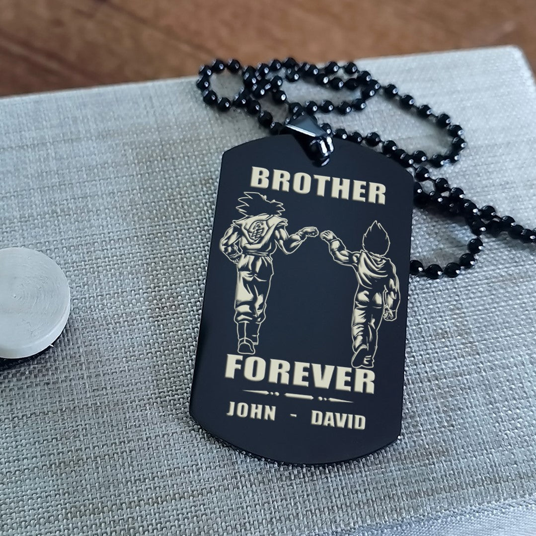 Soldier Call on me brother engraved dog tag double sided , Gift for brothers Brother Forever