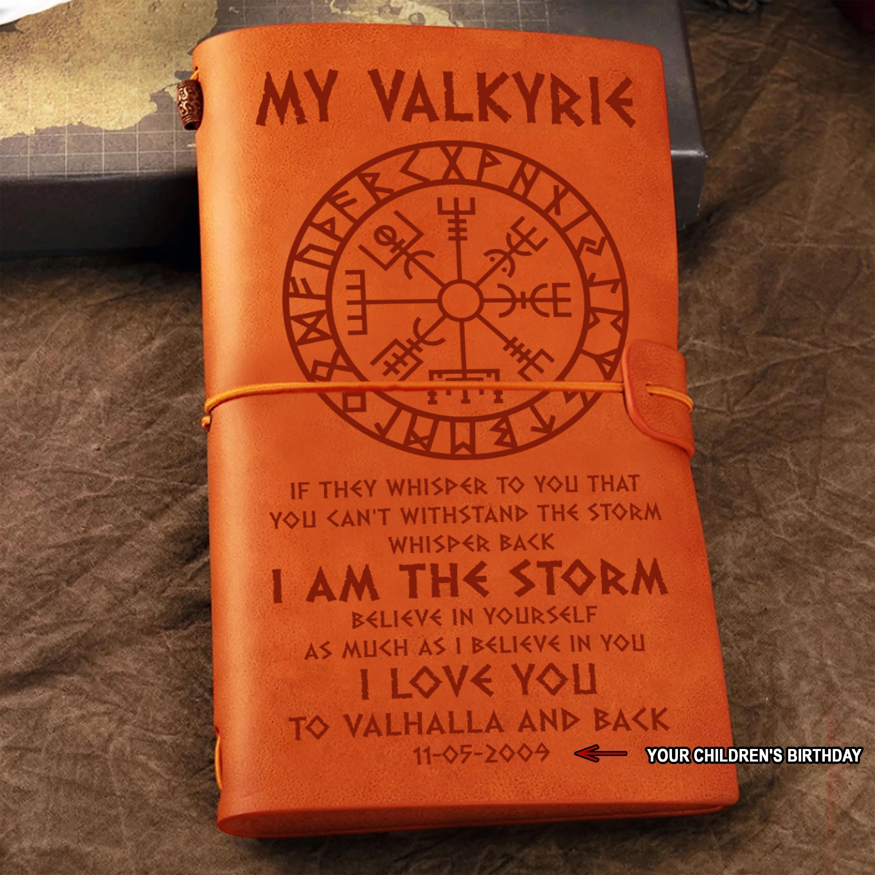 Viking vintage journal notebook dad to daughter i am the storm belive in yourself as much as i believe in you