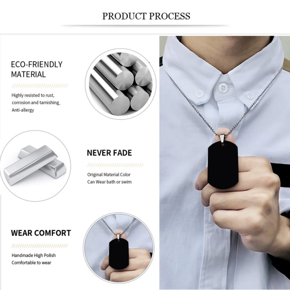 DRB Double Side Dog Tag For Your Friend Quiting Is Not - It's Not About Being Better Than Someone Else